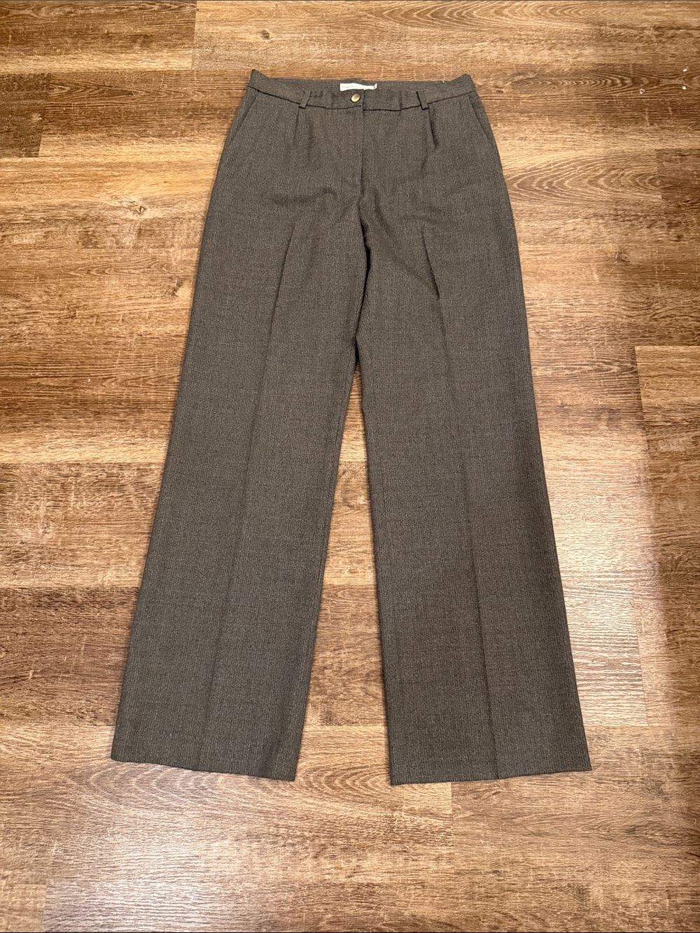 Wide Leg Tailored Pants in Dark Gray